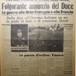 Prima pagina del “Corriere della Sera”, 11 giugno 1940